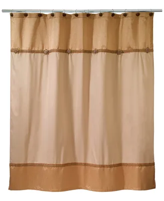 Avanti Braided Medallion Colorblocked Shower Curtain, 72" x