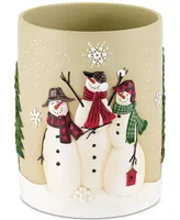 Avanti Snowman Gathering Holiday Resin Wastebasket