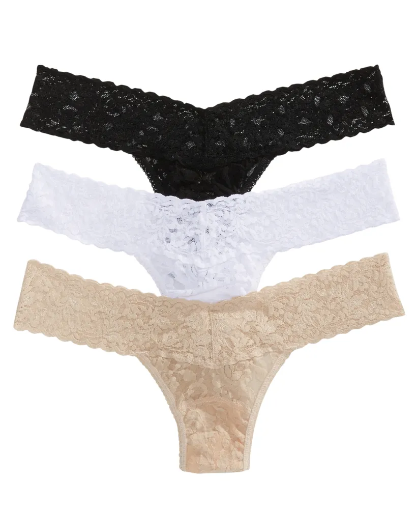 Hanky Panky 3-Pk. Lace Original-Rise Thong Underwear 48113PK