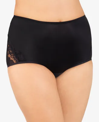 Vanity Fair Perfectly Yours Lace Nouveau Nylon Brief Underwear 13001, extended sizes available