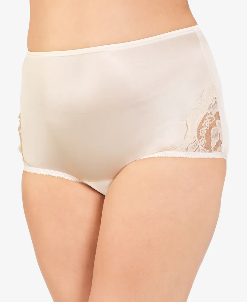 Vanity Fair Perfectly Yours Lace Nouveau Nylon Brief Underwear 13001, extended sizes available