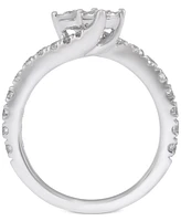 Diamond Two-Stone Engagement Ring (1-1/5 ct. t.w.) in 14k White Gold