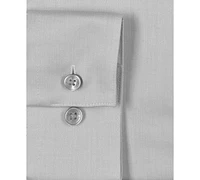 Calvin Klein Steel Men's Slim-Fit Non-Iron Herringbone Dress Shirt