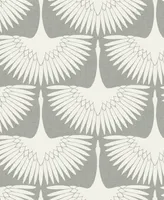 Genenieve Gorder For Tempaper Feather Flock Peel and Stick Wallpaper