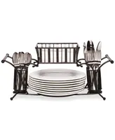 Gourmet Basics By Mikasa Band & Stripe Buffet Caddy