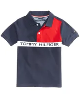 Tommy Hilfiger Toddler and Little Boys Logo Graphic Colorblocked Polo