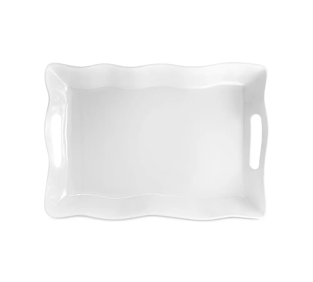 Q Squared Ruffle Melamine Rectangular Tray