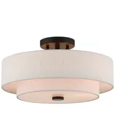 Livex Claremont 3-Light Semi Flush Mount