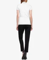 Dkny Petite Draped Surplice Blouse, Created for Macy's