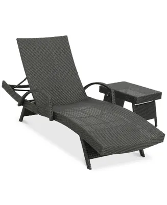 Jordon Outdoor Chaise Lounge & Accent Table Set