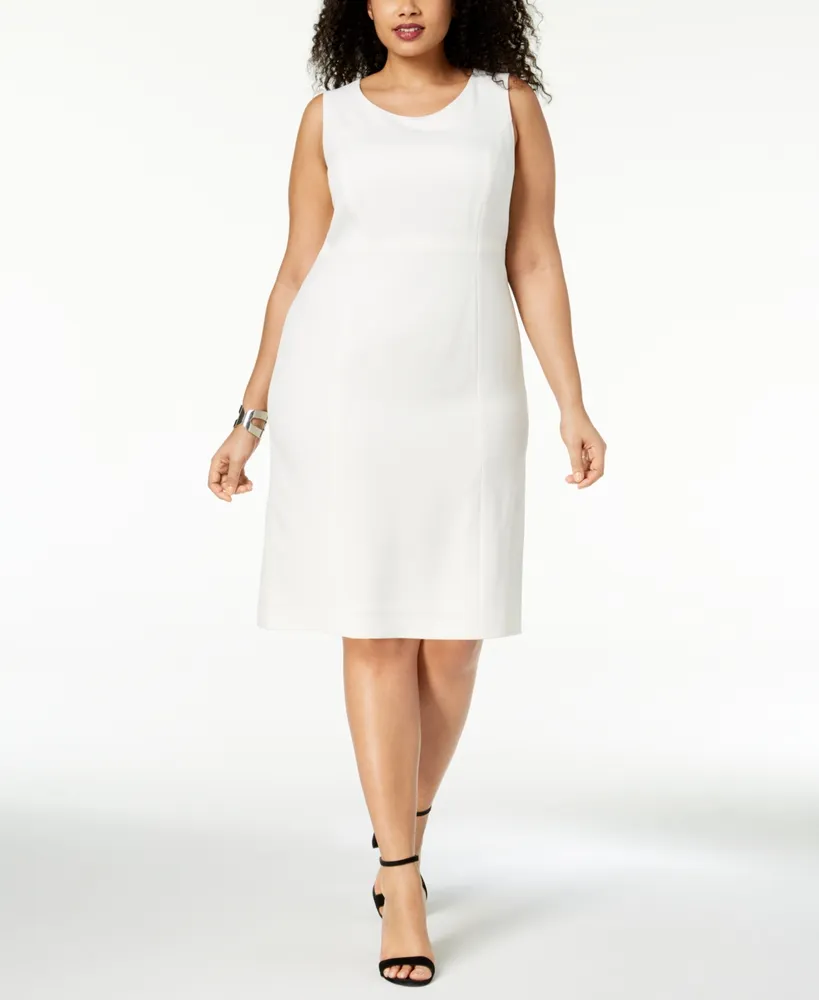 Kasper Plus Crepe Sheath Dress