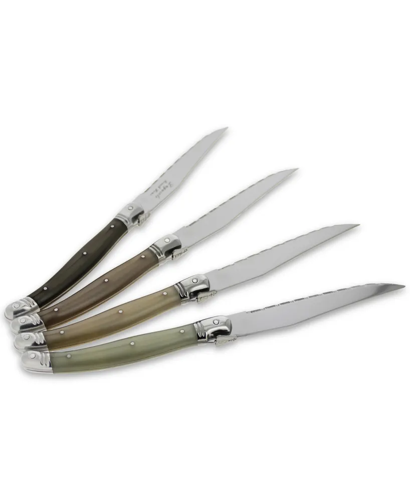 French Home Laguiole Neutral Tones Steak Knives, Set of 4