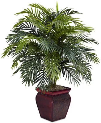 Nearly Natural Areca Palm Plant with Decorative Planter