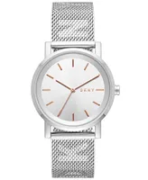 Dkny Women's SoHo Stainless Steel Mesh Bracelet Watch 34mm, Created for Macy's