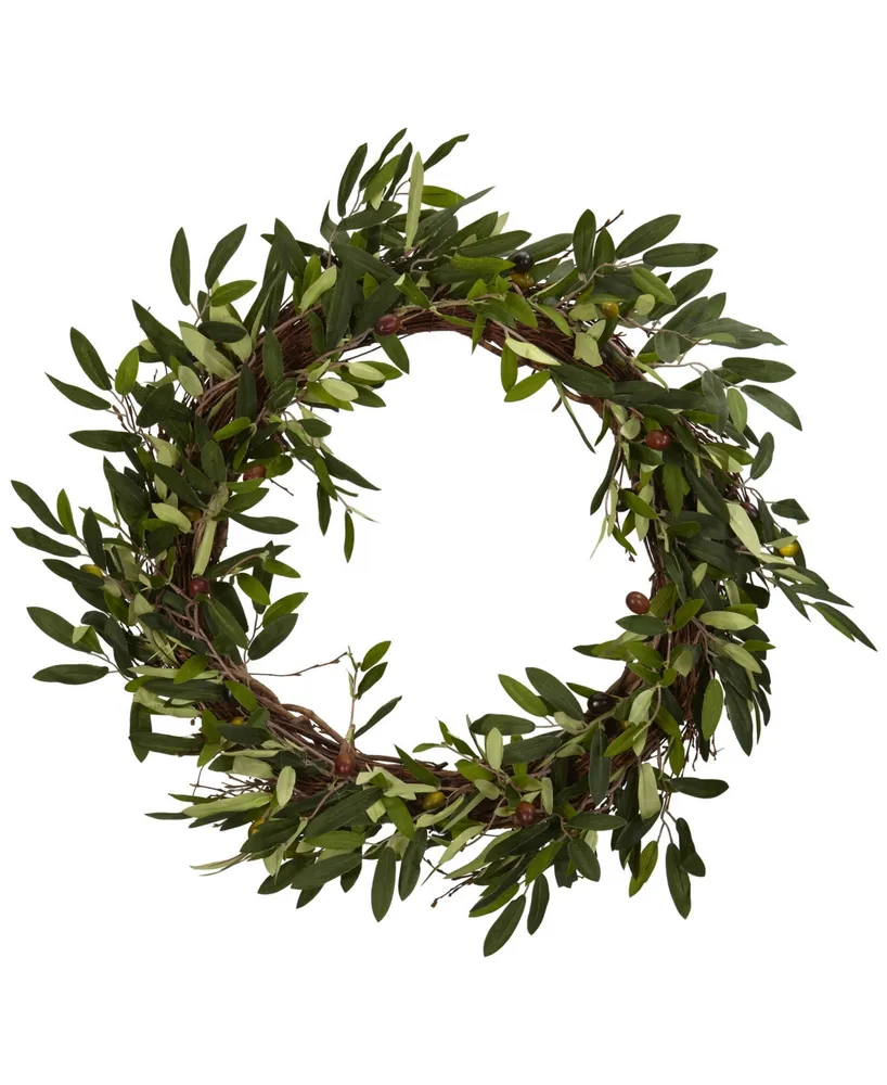 Nearly Natural 20" Olive Wreath