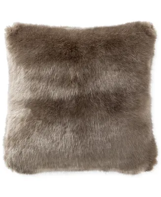 Closeout! Waterford Carrick 16" Square Faux-Fur Decorative Pillow