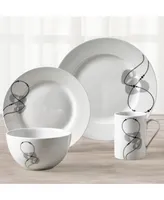 Tabletops Unlimited Jacqueline 16-Pc. Dinnerware Set, Service for 4