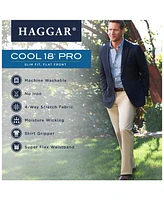 Haggar Men's Cool 18 Pro Slim-Fit Flat Front Stretch Dress Pants