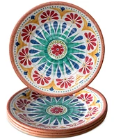 TarHong Rio Medallion Melamine Salad Plates, Set of 6