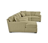 Radley 4-Pc. Fabric Chaise Sectional Sofa with Wedge Piece, Created for Macy's