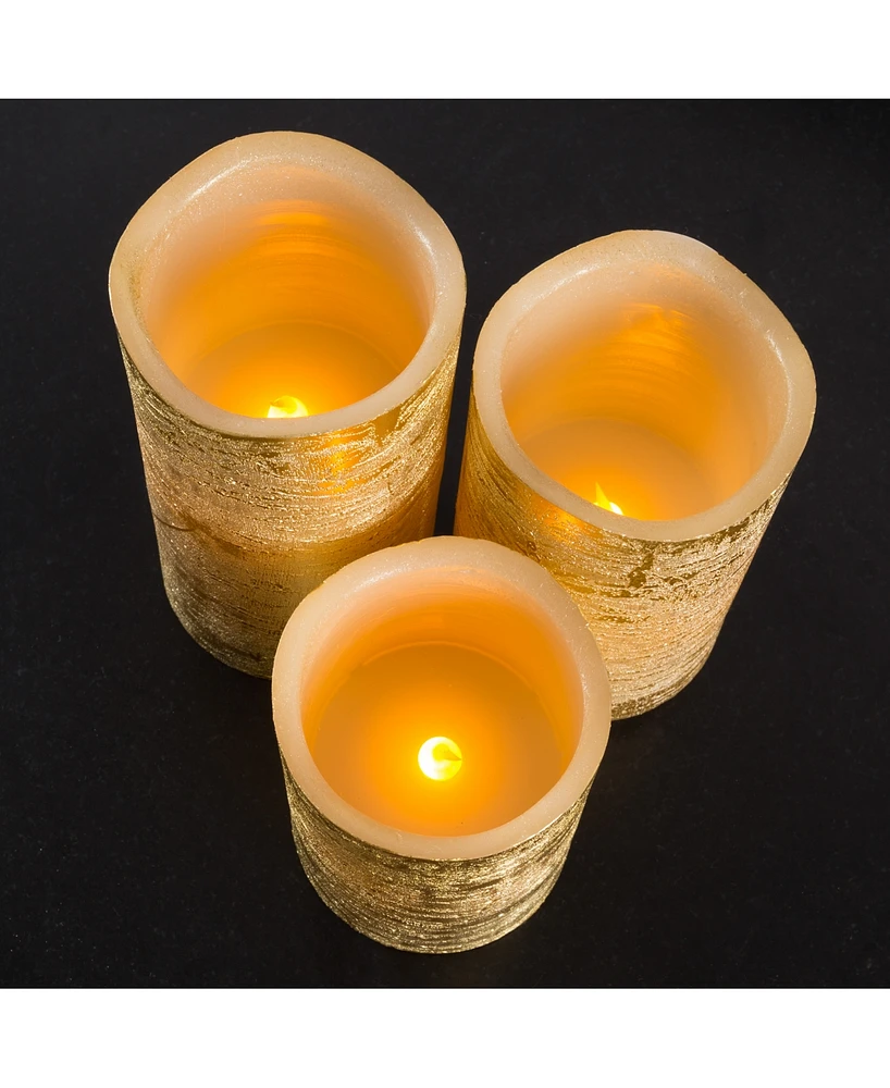 4-Pc. Distressed Flameless Led Candles & Remote Control Set