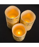 4-Pc. Distressed Flameless Led Candles & Remote Control Set