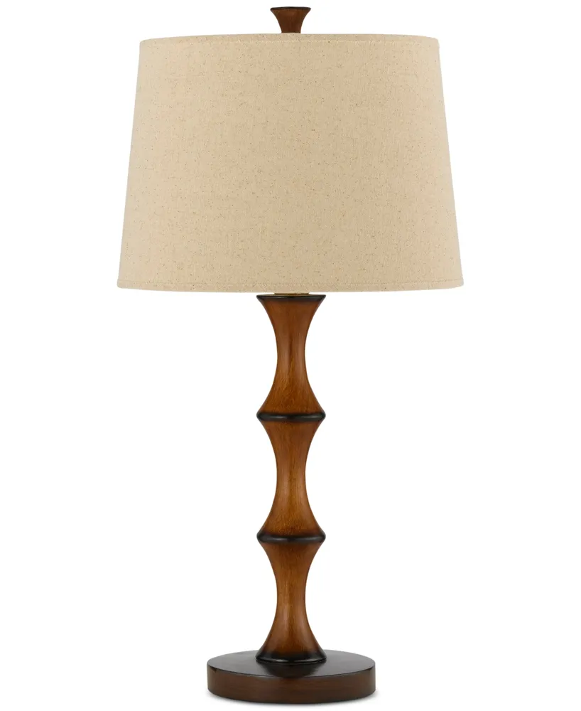 Cal Lighting 3-Way Resin Bamboo Table Lamp