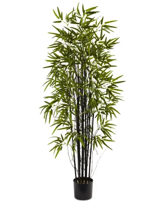 Nearly Natural 5' Artificial Black Bamboo Tree