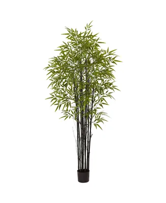Nearly Natural 6' Indoor/Outdoor Uv-Resistant Artificial Black Bamboo Tree