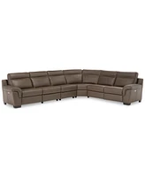 Closeout! Julius Ii -Pc. Leather Sectional Sofa With Power Recliners, Headrests & Usb Outlet