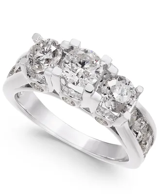 Diamond Ring (3 ct. t.w.) in 14k White Gold