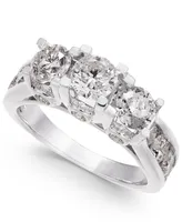 Diamond Ring (3 ct. t.w.) in 14k White Gold