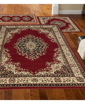 Km Home Stadio Kerman Red 3-Pc. Rug Set