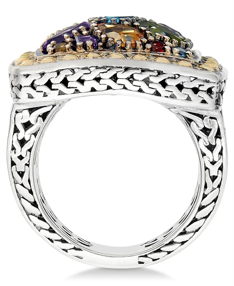 Balissima by Effy Multi-Stone Ring 18k Yellow Gold and Sterling Silver (3-1/4 ct. t.w.)