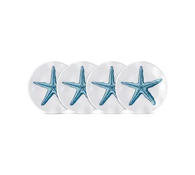 Q Squared Captiva 4-Pc. Melamine 5.5" Appetizer Plate Set