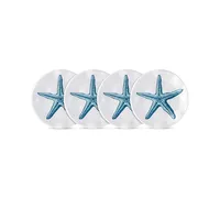 Q Squared Captiva 4-Pc. Melamine 5.5" Appetizer Plate Set