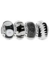 Rhona Sutton 4-Pc. Set Painted Glass Bead Charms in Sterling Silver