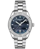 Tissot Women's Swiss Pr 100 Sport Chic T-Classic Gray Stainless Steel Bracelet Watch 36mm