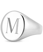 Sarah Chloe Initial Signet Ring Sterling Silver