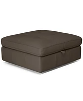 Closeout! Julius Ii Leather Storage Ottoman