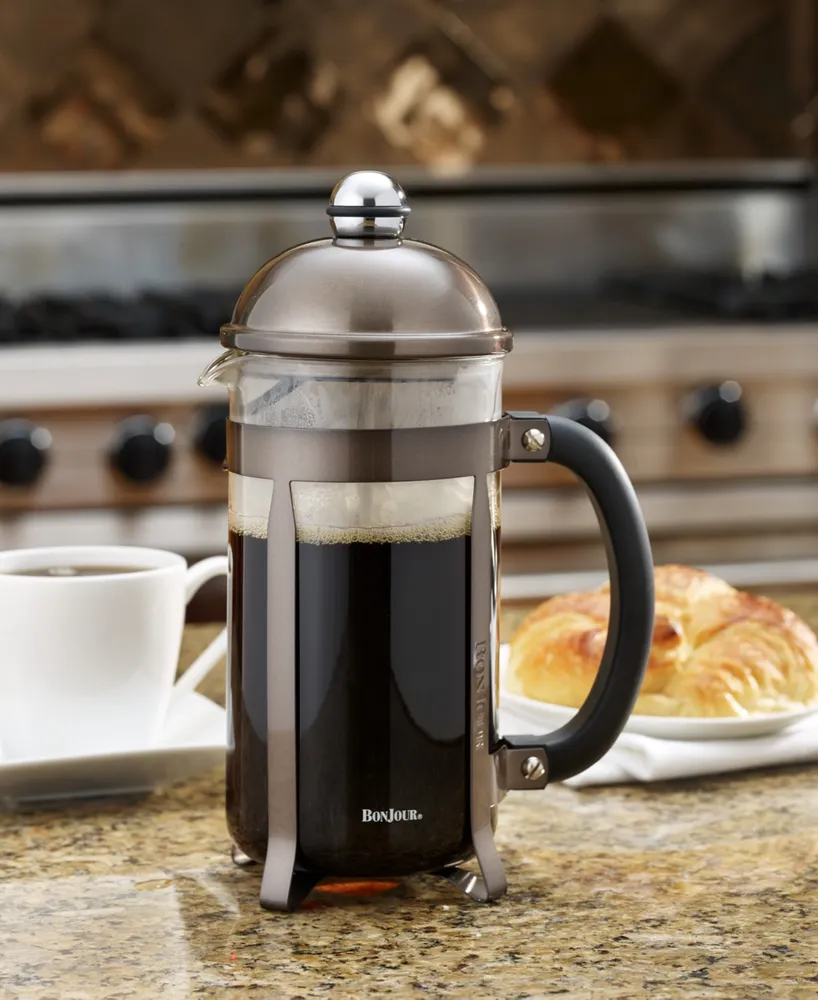 BonJour Stainless Steel & Glass 33.8-Oz. French Press