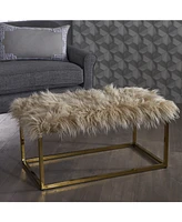 Sever Faux Fur Ottoman