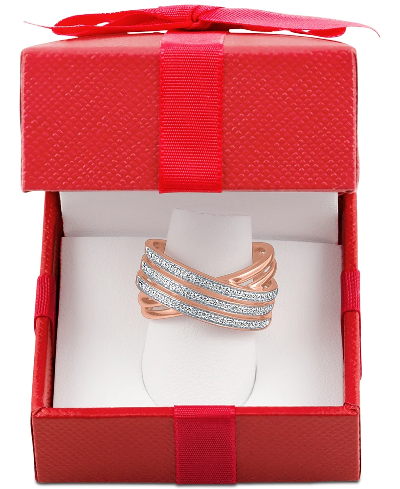 Diamond Crisscross Statement Ring (1/4 ct. t.w.)