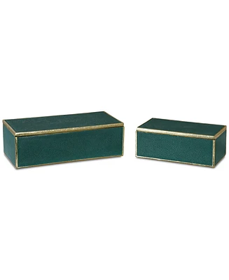 Uttermost Set of 2 Karis Emerald Green Boxes