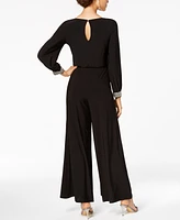 Msk Rhinestone-Embellished Wide-Leg Jumpsuit