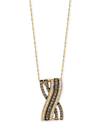 Le Vian Diamond Overlap 18" Pendant Necklace (5/8 ct. t.w.) in 14k Gold