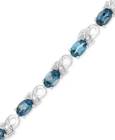 London Blue Topaz (7-1/2 ct. t.w.) & Diamond Accent Bracelet in Sterling Silver
