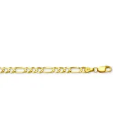 Italian Gold Figaro Link 30" Chain Necklace (4mm) in Solid 14k Gold