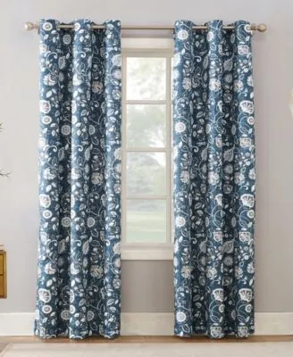 Jorah Thermal Insulated Botanical Print Curtain Collection