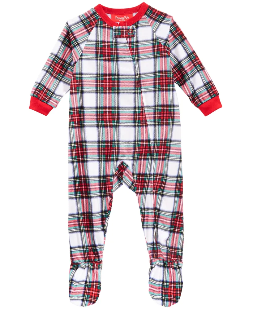 Family Pajamas Matching Baby Stewart Plaid Footed Family Pajamas, Created  for Macy's